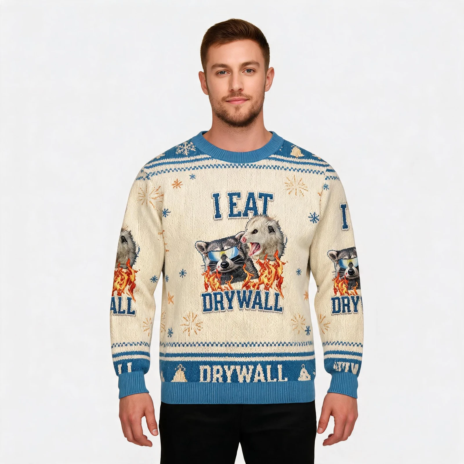 I Eat Drywall Christmas Ugly Sweater Animal Th I Eat Drywall Christmas Ugly Sweater Animal Th