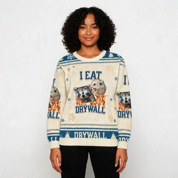 I Eat Drywall Funny Raccoon And Opossum Christ