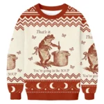 I Have Rabies Bat Pattern Ugly Christmas Sweat