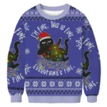 I’m An Indoor Cat Christmas Ugly Sweater Holiday Clothing Xmas Gift