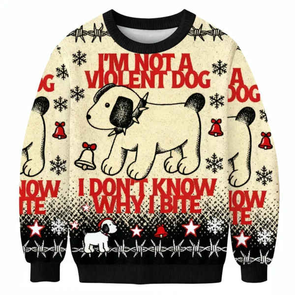 i m not violent dog i don t know why i bite ugly sweater holiday.webp