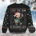 I Put The Rum In Drummer Boy Christmas Ugly Sw