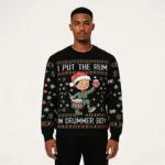 I Put The Rum In Drummer Boy Christmas Ugly Sw