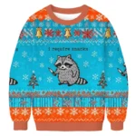 I Require Snacks Funny Raccoon Christmas Ugly