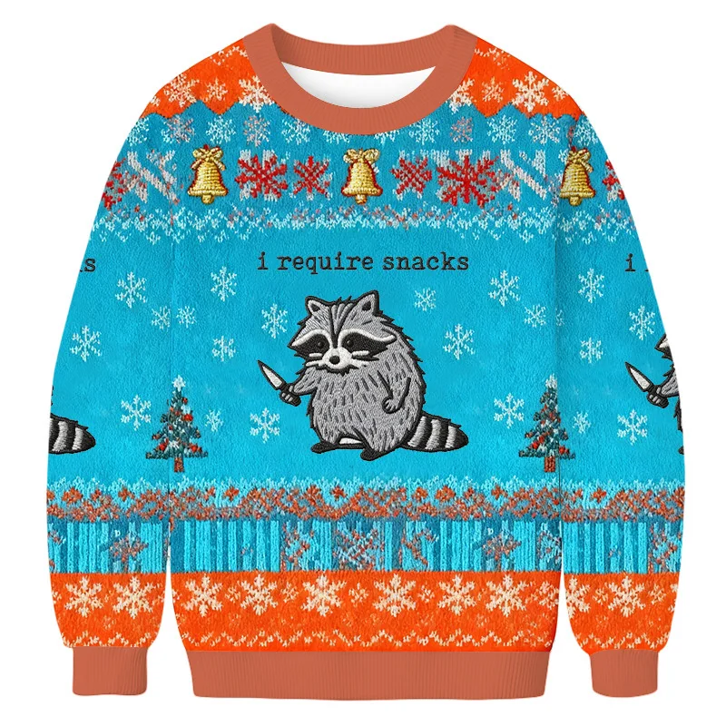 i require snacks funny raccoon christmas ugly sweater xmas wear.webp i require snacks funny raccoon christmas ugly sweater xmas wear.webp