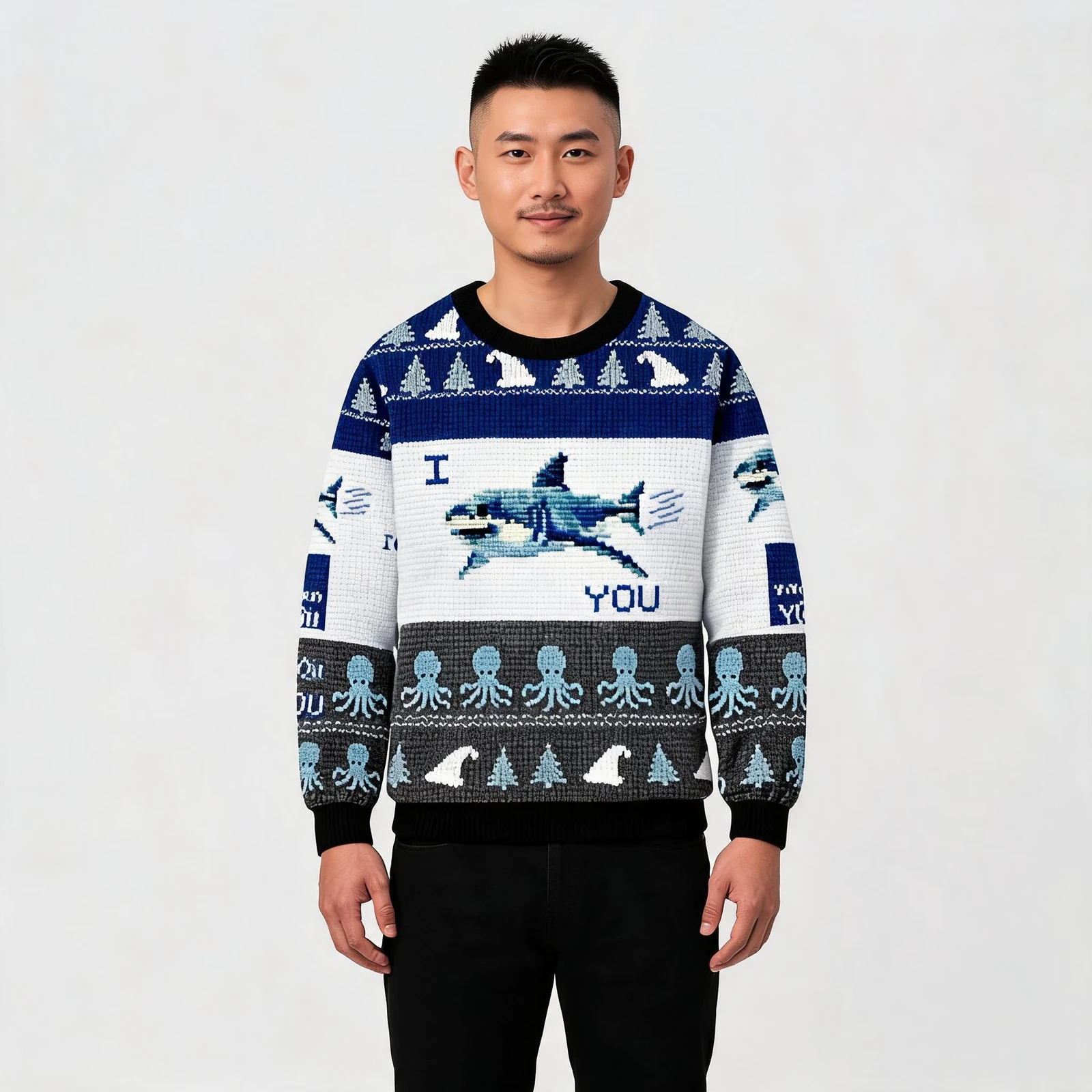 I Shark You Christmas Ugly Sweater Winter Clot I Shark You Christmas Ugly Sweater Winter Clot