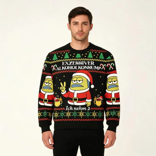 Ich Nehm 2 Christmas Ugly Sweater Merry Xmas A