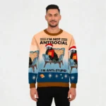 I’m Not Antisocial Meme Ugly Sweater Holiday C