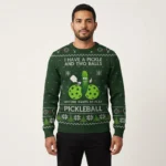 Inappropriate Pickleball Ugly Christmas Sweate