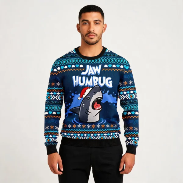 Jaw Humbug Ugly Christmas Sweater Holiday Clot