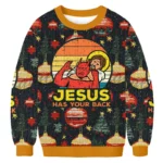 Jesus Has Your Back Christmas Ugly Sweater Hol