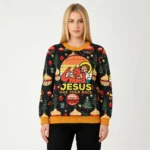 Jesus Has Your Back Christmas Ugly Sweater Hol