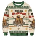 Jesus Is A Black Man Ugly Sweater Holy Cross C