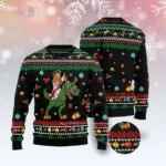 Jesus Riding Dinosaur Ugly Christmas Sweater Funny Secret Santa Gift