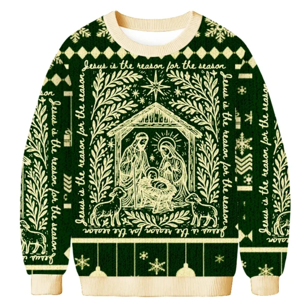 jesus was born in this season christmas ugly sweater xmas wear.webp