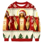 Jesus Wearing A Santa Hat And Ipa Christmas Ug