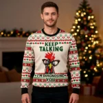 Keep Talking Im Diagnosing You Chicken Ugly Christmas Sweater