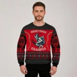 Krampus Sweater Greetings From Krampus Ugly Christmas Sweater
