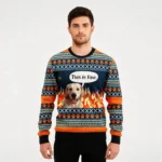 Labrador Retriever Fire Ugly Christmas Sweater