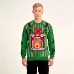 Led Fireplace Ugly Christmas Sweater Ugly Chri