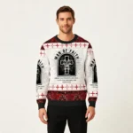 Lion Man Of Faith Ugly Sweater Holy Cross Patt