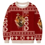 Lion Man Of God Ugly Sweater Animal Themed Hol