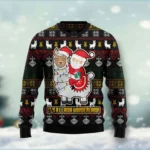Llama And Santa Ugly Christmas Sweater Cute Ch