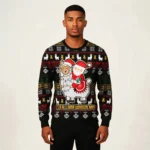Llama And Santa Ugly Christmas Sweater Cute Ch