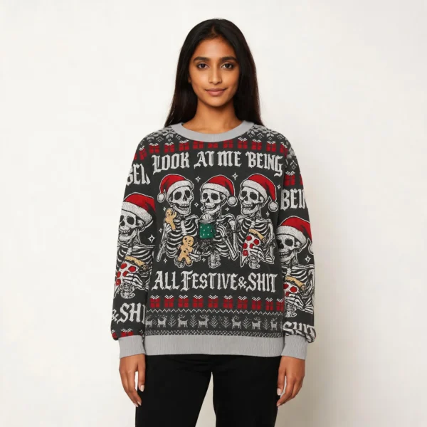Look At Me Being Festive Skeleton Christmas Ug