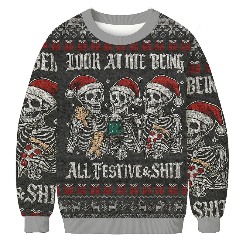 look at me being festive skeleton christmas ugly sweater holiday wear.webp look at me being festive skeleton christmas ugly sweater holiday wear.webp