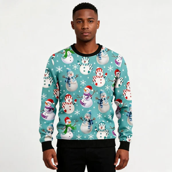Love Snowman Ugly Christmas Sweater Festive Cl