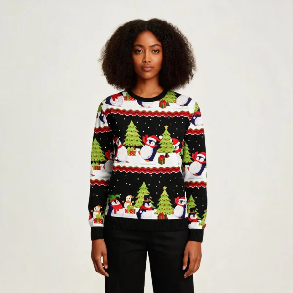 Lovely Penguin Ugly Christmas Sweater Winter A