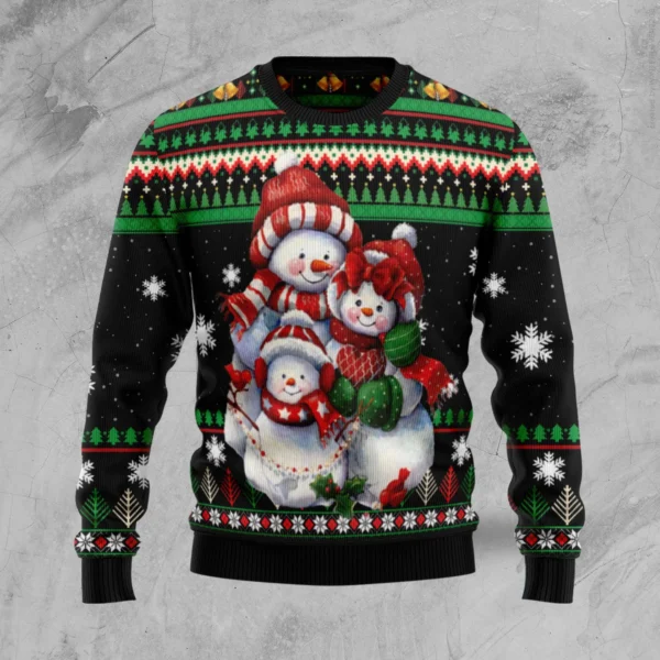 lovely snowman ugly christmas sweater winter clothing christmas gift.webp