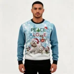 Maltese Peace Love Joy Ugly Christmas Sweater