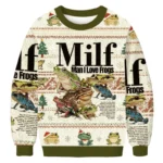 Man I Love Frogs Meme Christmas Ugly Sweater A