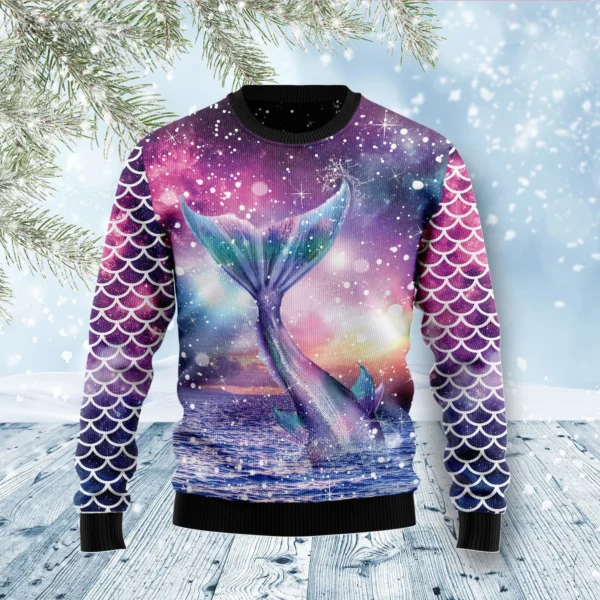 mermaid soul ugly christmas sweater casual christmas party outfits.webp