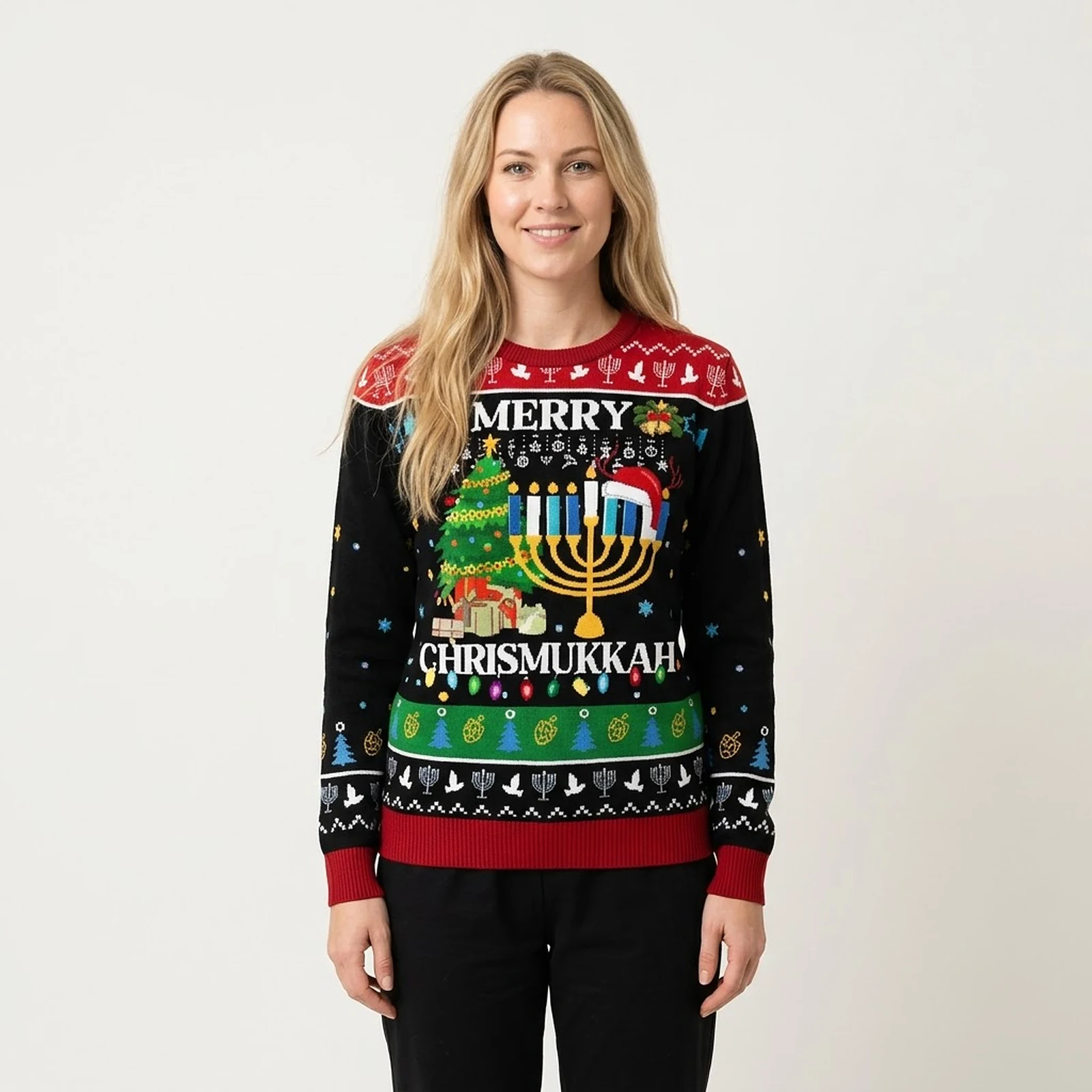 Merry Chrismukkah Ugly Christmas Sweater Xmas Merry Chrismukkah Ugly Christmas Sweater Xmas