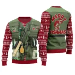 Merry Fishmas Fishing Ugly Xmas Sweater Christ