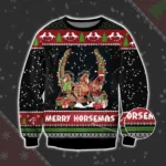 Merry Horsemas Ugly Christmas Sweater 2024 Xmas Matching Clothing
