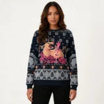 Monster Reindeer Ugly Christmas Sweater Christ