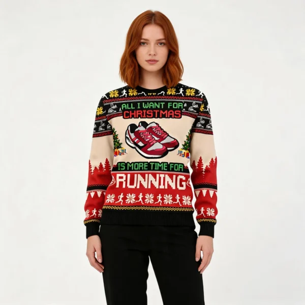 More Time For Running Ugly Christmas Sweater H