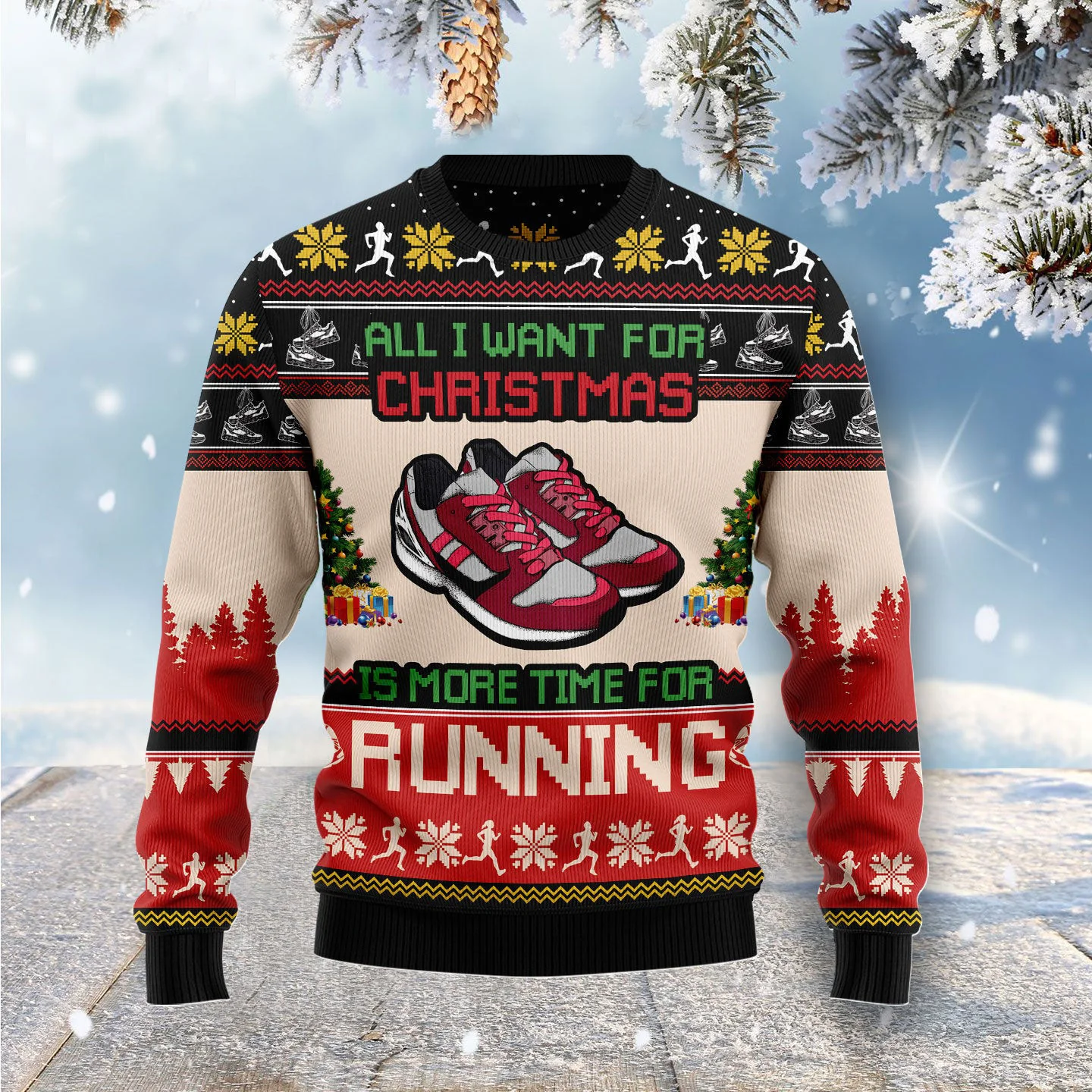 more time for running ugly christmas sweater holiday wear christmas.webp more time for running ugly christmas sweater holiday wear christmas.webp