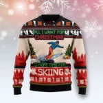 More Time For Skiing Ugly Christmas Sweater Ho