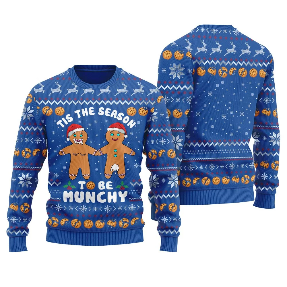 munchy gingerbread naughty mens ugly sweater classic holiday sweater.webp munchy gingerbread naughty mens ugly sweater classic holiday sweater.webp