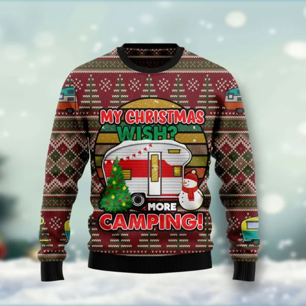 my christmas wish more camping ugly christmas sweater winter clothing.webp
