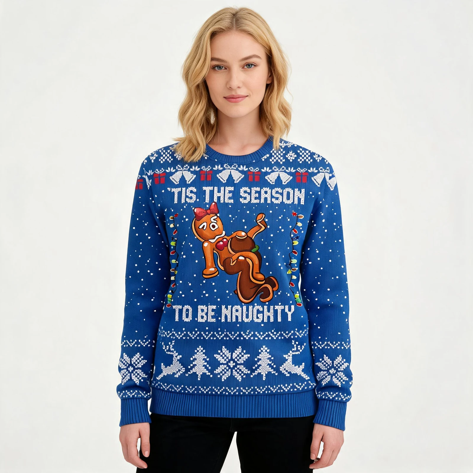 Naughty Gingerbread Ugly Xmas Sweater Warm and Naughty Gingerbread Ugly Xmas Sweater Warm and