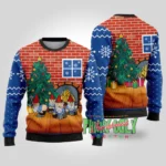 Naughty Gnome Funny Christmas Sweater Royal Cu