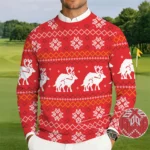 Naughty Reindeer Golf Ugly Sweater Christmas X