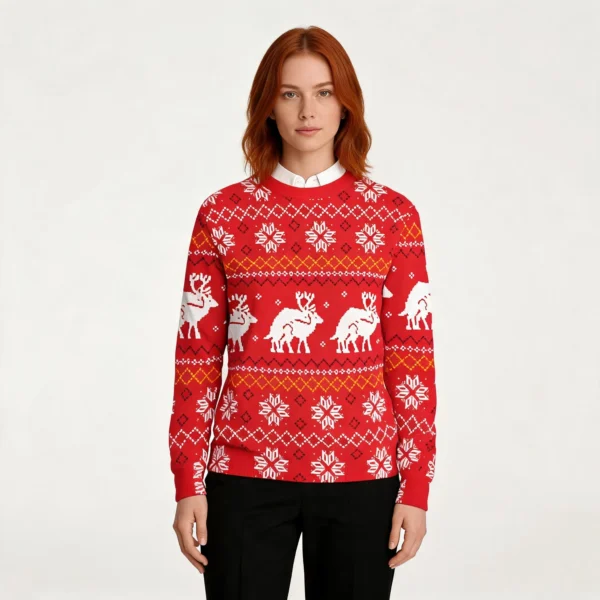 Naughty Reindeer Golf Ugly Sweater Christmas X