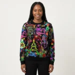 Neon Snowman Christmas Ugly Sweater Christmas